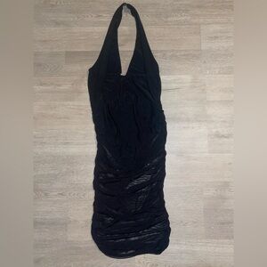 Elegant Black Halter Dress
